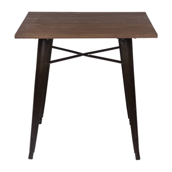 TABLE JOSEPHINE WOOD 80x80