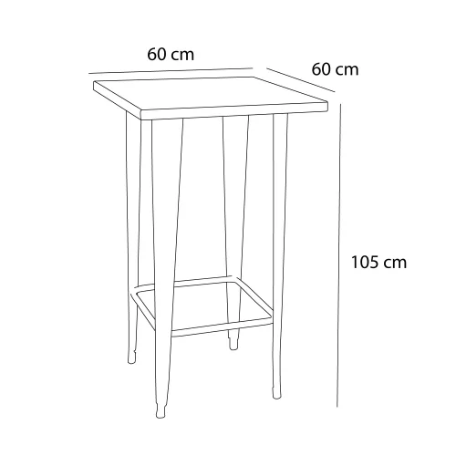 TABLE HAUTE DE JOSÉPHINE BLANCHE