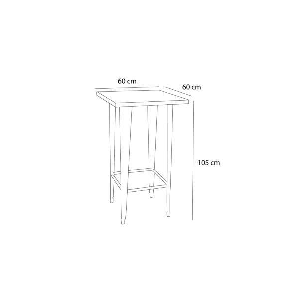 VIEUX BLANC JOSÉPHINE HAUTE TABLE