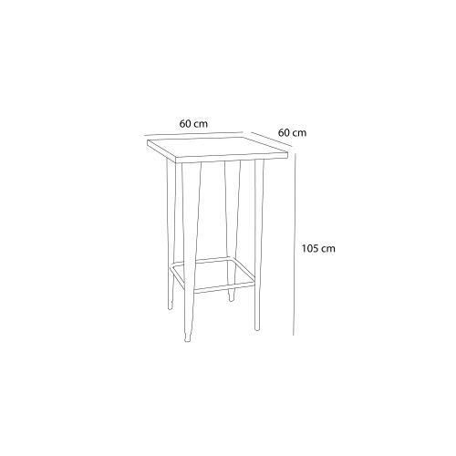 VIEUX BLANC JOSÉPHINE HAUTE TABLE