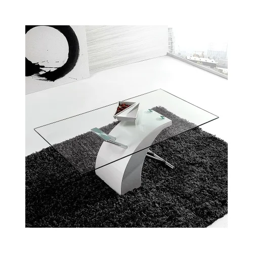TABLE BASSE TRANSP/BLANCHE DE CLARTÉ TABLE BASSE TRANSP/BLANCHE DE CLARTÉ