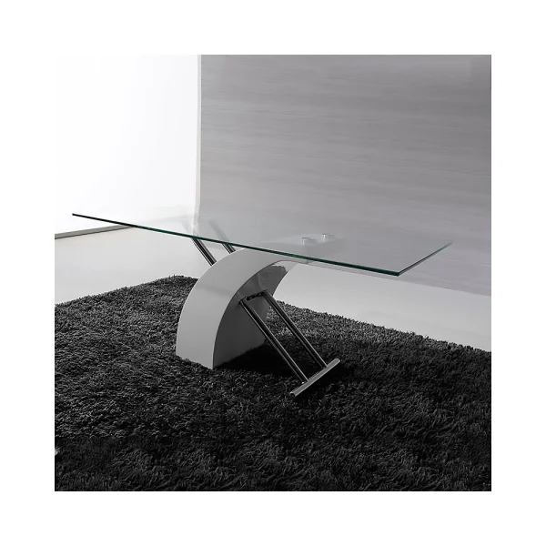 TABLE BASSE TRANSP/BLANCHE DE CLARTÉ TABLE BASSE TRANSP/BLANCHE DE CLARTÉ