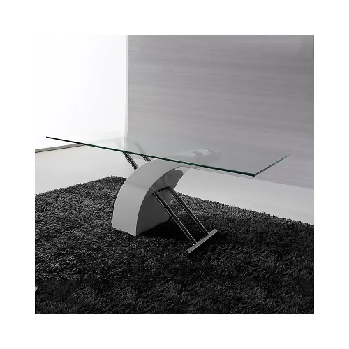 TABLE BASSE TRANSP/BLANCHE DE CLARTÉ TABLE BASSE TRANSP/BLANCHE DE CLARTÉ