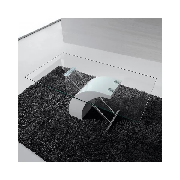 TABLE BASSE TRANSP/BLANCHE DE CLARTÉ TABLE BASSE TRANSP/BLANCHE DE CLARTÉ