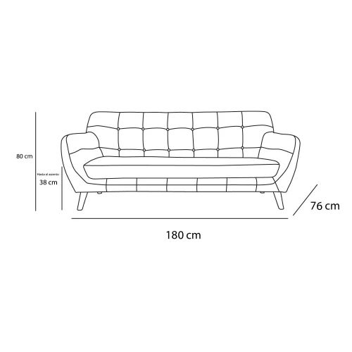 CANAPÉ DE CLÉMENTINE GRIS OLIVE VINTAGE CANAPÉ DE CLÉMENTINE GRIS OLIVE VINTAGE