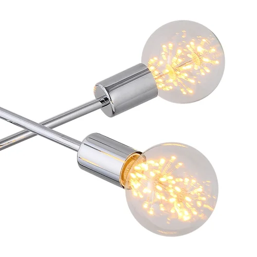 LAMPE DE PLAFOND JUPITER 6 LUMIÈRES CHROMÉES LAMPE DE PLAFOND JUPITER 6 LUMIÈRES CHROMÉES