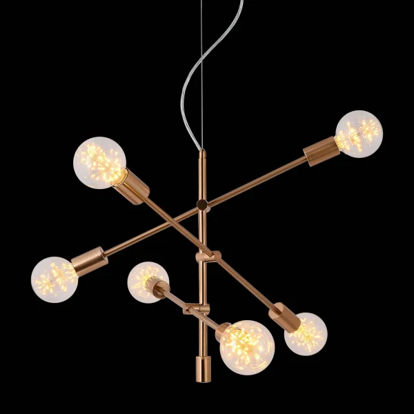 LAMPE DE PLAFOND JUPITER 6 LUMIÈRES DE BRONZE