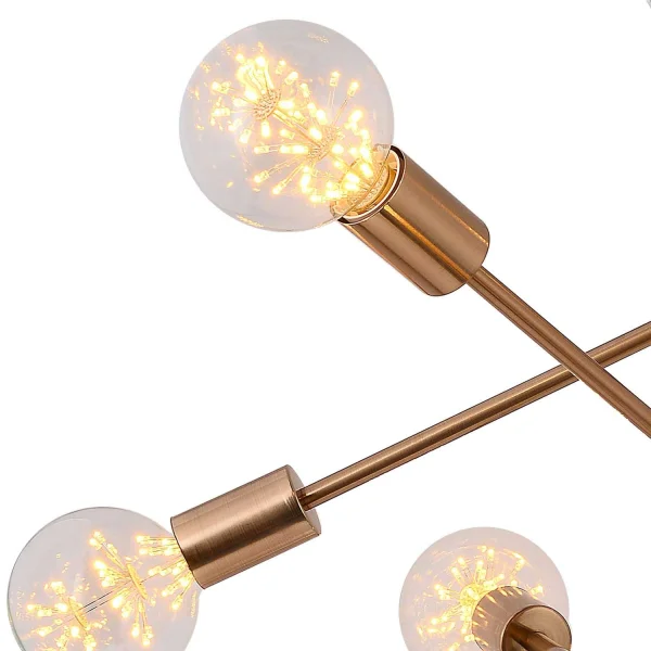 LAMPE DE PLAFOND JUPITER 6 LUMIÈRES DE BRONZE